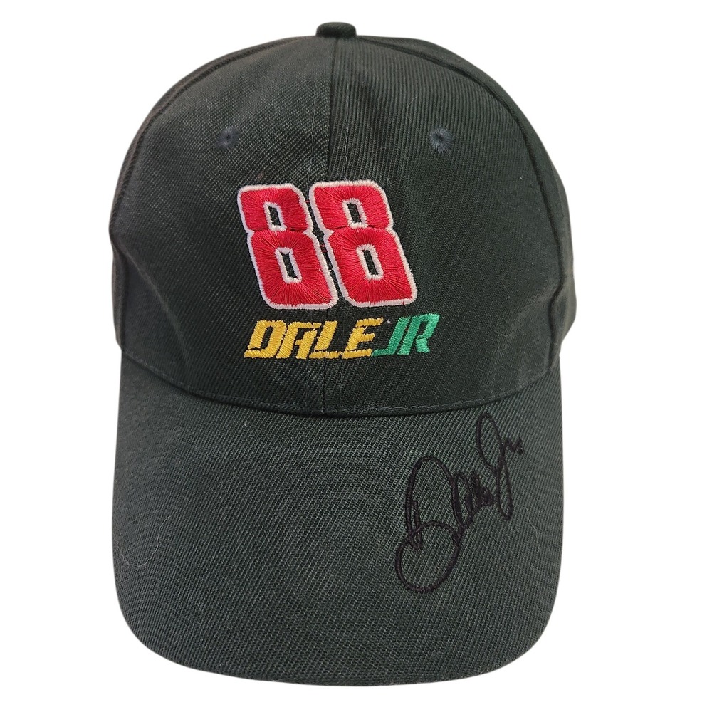 Dale Jr 88 NASCAR Racing Baseball Cap Embroidered‎ Autograph AMP Energy Green